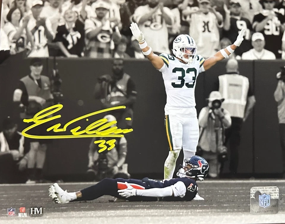 Green Bay Packers Safety EVAN WILLIAMS Signed 8x10 Photo #3 AUTO - Image 1 of 1