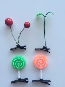 Child Girl Kid Cute Cherry/Lollipop/plant Fruit Party Crazy Hair Decor Clip Prop - Picture 1 of 12