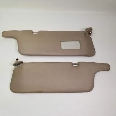 1992-1996 Toyota Camry Tan Sun Visor Sunvisor SET PAIR 92 93 94 95 96 - Image 1 of 4