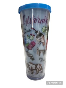 STARBUCKS CALIFORNIA STATE VENTI COLD CUP TUMBLER 24 Oz SPRING *NO STRAW* - Picture 1 of 4