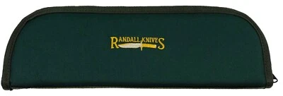 RANDALL KNIFE CASE with SHEATH STRAPS & EMBROIDERED LOGO - 10" GREEN - USA MADE!