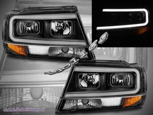 Nuevo conjunto de faros LED negros para Jeep Grand Cherokee 99-04 - Imagen 1 de 4