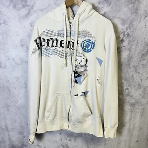 Vintage Element Skate Hoodie Mens XL White Full Zip Streetwear Sweatshirt  - Picture 1 of 16