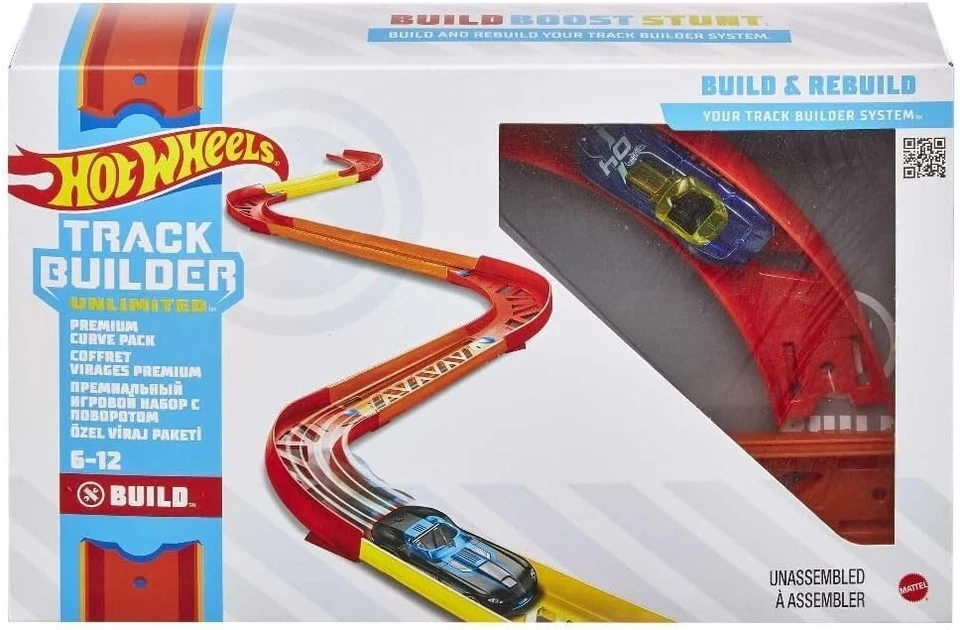 Hot Wheels GLC8 Toy Car Track Set Track Builder Playset Premium Curve Pack New - Image 1 of 4