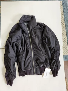 Athleta S Small Jetset Bomber Jacket Black Sand NWT! #818839 - Picture 1 of 10