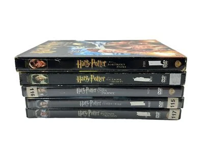 Lot of 5 Harry Potter Movies 1,2,3,4,5, DVD's Sorcerer Chamber Prisoner Goblet - Image 1 of 4