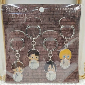 Attack On Titan Metal Keychain Levi Ackerman Eren Mikasa USJ Kodansha Anime 2015 - Picture 1 of 12