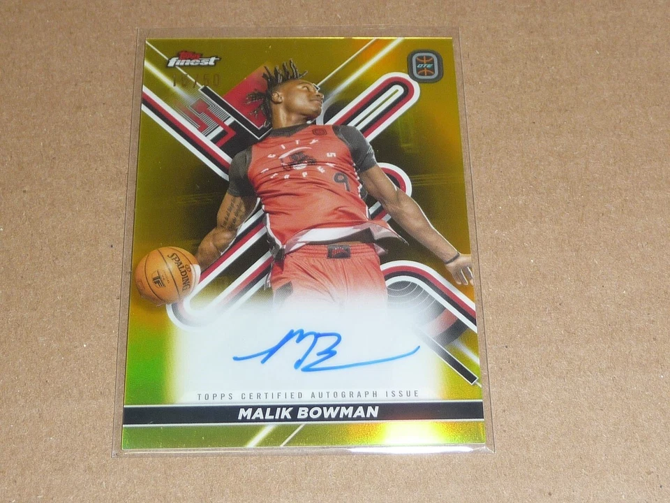 2022/23 Topps Finest OTE MALIK BOWMAN AUTOGRAPH/AUTO GOLD REFRACTOR /50 K4168 - Image 1 of 1