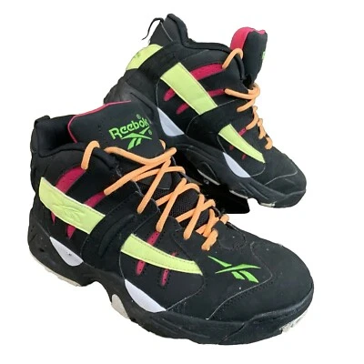 Zapatillas de baloncesto vintage Reebok Hexalite negras Volt rosa zapatos para hombre talla 5,5 Foto 1 de 4