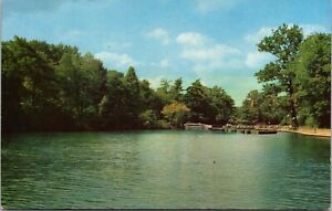 Lake Boat Dock Burnet Woods Cincinnatio Ohio OH Postcard UNP VTG Unused Vintage