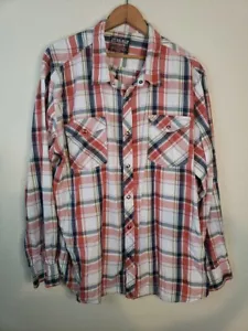 Scully Western Shirt XXL 2XL Pearl Snap Long Sleeve Plaid Rock Retro Mens - Picture 1 of 10