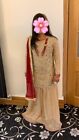 Pakistani Indian Wedding Party Dress Lengha Skirt Saree