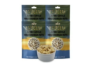 Jumbo Whole Raw Cashews Nuts – 4oz (Pack of 4) - Picture 1 of 7