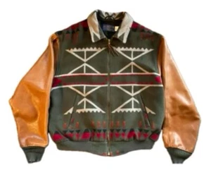 Vintage Pendleton Men’s Bomber Jacket Navajo Aztec Pattern XL - Picture 1 of 5