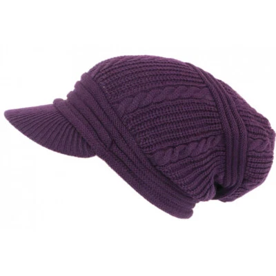 Bonnet Casquette Rasta Violet Tendance en Laine Kifty-Taille unique - Photo 1/2