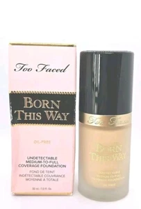 TOO FACED Born This Way Foundation ALMOND (Light) Oil-Free Full Size NEW BOXED - Picture 1 of 5