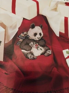 Christmas Holiday Panda Bear OOP Magazine Cross Stitch Pattern - Picture 1 of 1