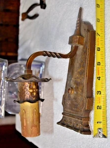 ANTIKE Bronze WANDLEUCHTE LEUCHTE WANDLEUCHTE ORIGINAL - Bild 1 von 5