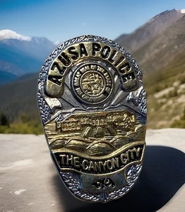 Azusa California Police Department NUOVA spilla Los Angeles bavero PD Canyon City - Foto 1 di 4