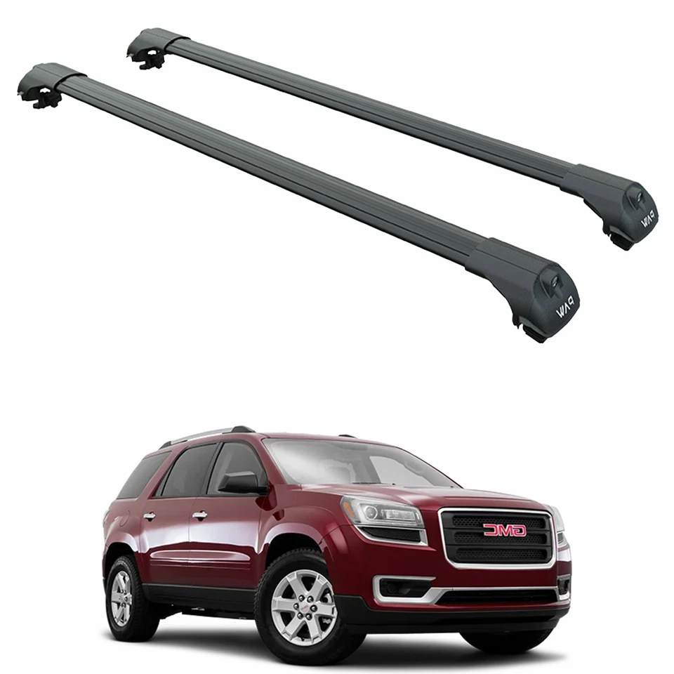 Barras transversales de techo para GMC Acadia/Denali 2010-2016 riel elevado aluminio negro Foto 1 de 4
