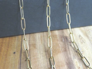 Chaîne acier inoxydable maille trombone dorée - Imagen 1 de 1