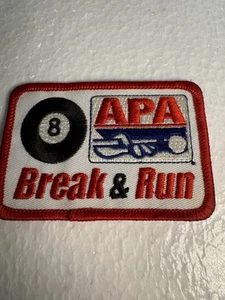 Parche APA Break & Run 8 bolas billar billar American Poolplayers Assoc Award - Imagen 1 de 4