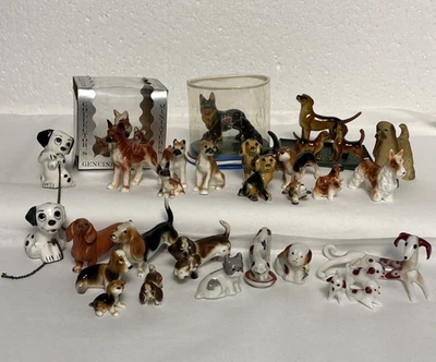 Vintage Lot 36 Miniature Dog Figures Dachshund, Shepherds, Boxers, Foxes, Afghan - Image 1 of 4