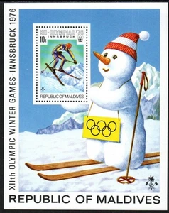 Malediven Briefmarke 621 - 76 Olympische Winterspiele - Bild 1 von 1