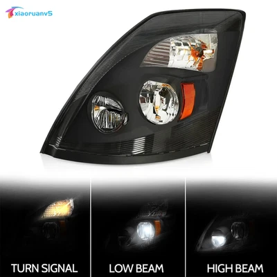 LED Headlight For 2004-2017 Volvo VNL VNX Lamp Assembly Driver Left Side Black Foto 1 de 4
