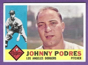1960 Topps - #425 Johnny Podres - Los Angeles Dodgers - VgEx CENTERED - Bild 1 von 2