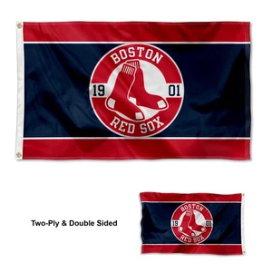 Boston Red Sox Double Sided Embroidered Flag - Picture 1 of 5