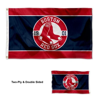 Boston Red Sox Double Sided Embroidered Flag - Image 1 of 4