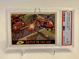 1962 Mars Attacks Graded Trading Card: #44 “Battle In The Air”  PSA 6 EX-MT - Picture 1 of 3