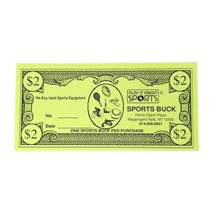 Play It Again Sports $2 Sports Buck Home Depot Plaza Wappingers Falls NY 90s New - Picture 1 of 24