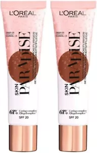 2 x L'Oreal Paris Skin Paradise Tinted Water Moisturiser Spf 20 30ml - 03 Deep - Picture 1 of 1
