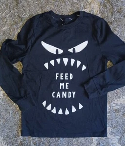 Kids Art Class Long Sleeve Halloween Candy tee Nwot Size Medium 8/10 Black  - Picture 1 of 2
