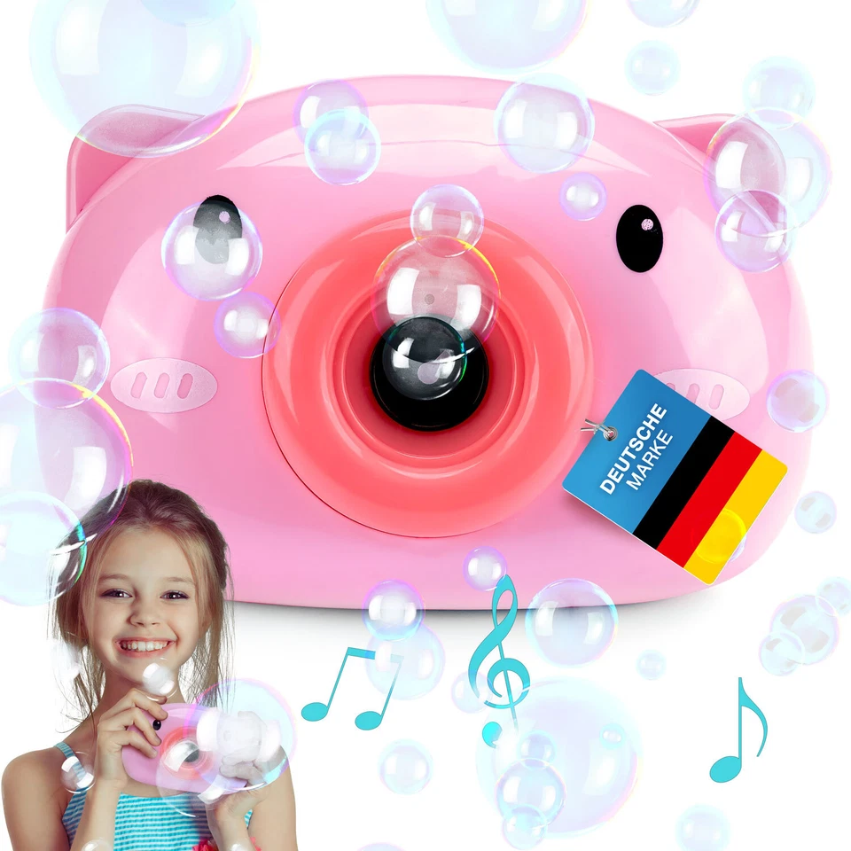 Seifenblasenmaschine Seifenblasen-Pistole Bubble-Machine Kamera Kids Bubble-Gun - Bild 1 von 4