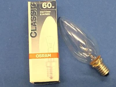 OSRAM Glühlampe  60W E14 230V Klar Kerzenlampe Classic B CL60 - Bild 1 von 4