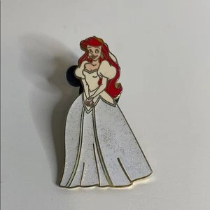 Vintage 2002 Disney Princess Ariel Bride Enamel Pin Trading - Red and White - Picture 1 of 7