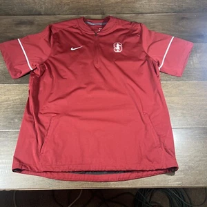 Stanford Jacket Nike Mens XXL Half-Zip Red pull-over - Picture 1 of 8