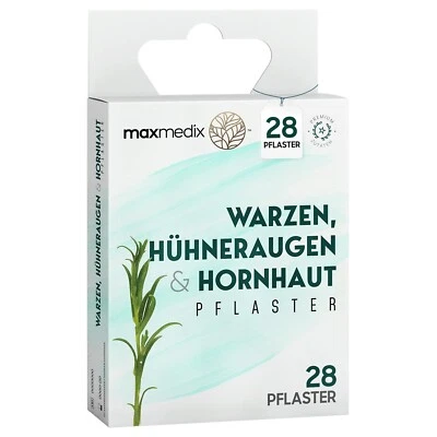 MAXMEDIX Warzen Hornhaut Pflaster - 28 Stk - Trasnperant & Durchsichtig - alle Hauttypen