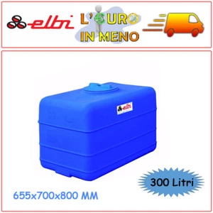 SERBATOIO ACQUA CISTERNA IN POLIETILENE CUBICO ELBI 300 LT CB-300 FUORI TERRA - Foto 1 di 1