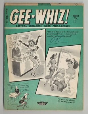 Gee-Whiz #15 Cartoon Screamers Caroline Lambert 1958 Bill Ward Magazine Humorama - Image 1 of 2