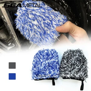 Microfiber Soft Car Detailing Wash Chenille Mitt Hand Wash Cleaning Gloves - Picture 1 of 10