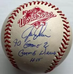 Joe Oliver Autografo 1990 World Series Baseball Gioco 2 Gioco Colpo Vincente - Foto 1 di 1