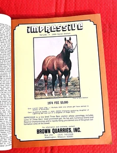 1974 QUARTER HORSE Journal, Book - IMPRESSIVE (RARE PIC) - EASY REB - JET INJUN - Picture 1 of 23