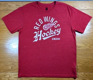 Detroit Red Wings T-Shirt Men's Large Red White Adult NHL Hockey Casual Athletic - Picture 1 of 6