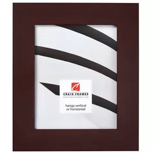 Craig Frames Bauhaus 200, 2 Inch Wide Dark Mahogany Traditional Picture Frame - Foto 1 di 11