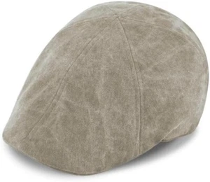fiebig ® GATSBY FLATCAP GORRA WASHED COTTON ALGODÓN BEIGE NUEVO - Imagen 1 de 1