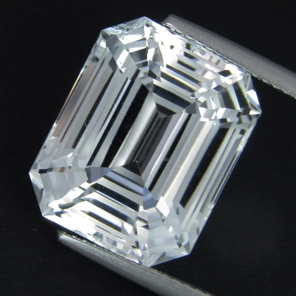 Impresionante topacio blanco natural de 19,71 quilates 16x12,8 mm esmeralda faltante corte Foto 1 de 4